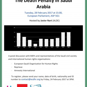 Javier Nart organiza hoy: «Justicia denegada: La pena de muerte en Arabia Saudí»