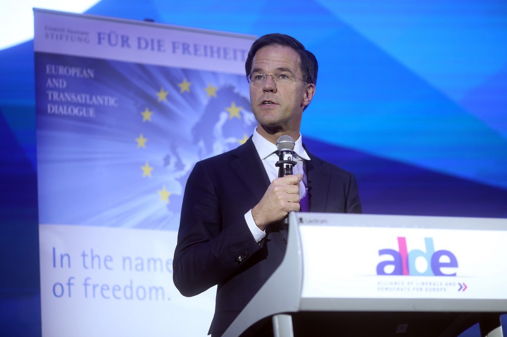Mark Rutte, en el último congreso de ALDE, celebrado en Varsovia